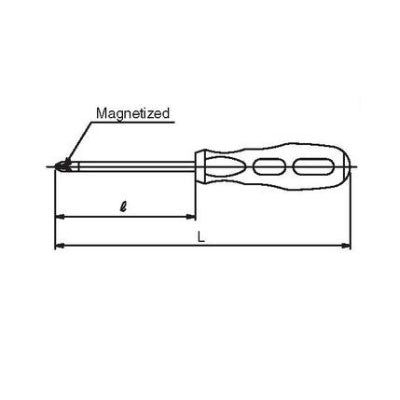 マイナスドライバー 軸長150mm No.6