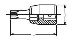 1/4sq トルクスプラスビットソケット