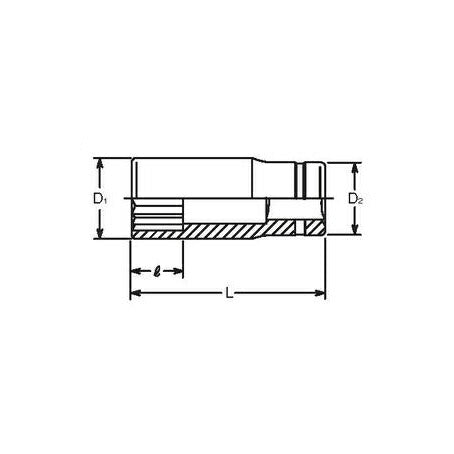 3/8sq12角インダストリアルディープソケット 10mm