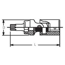 1/4sq トルクスビットユニバーサルソケット