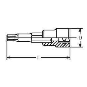 3/8 (9.5mm)SQ. ヘックスビットソケット 全長38mm 11mm