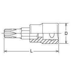 3/8sq トルクスプラスビットソケット