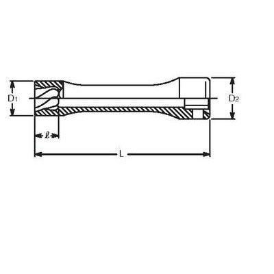 3/8sqナットツイスター (ディープ) 全長80mm 10mm