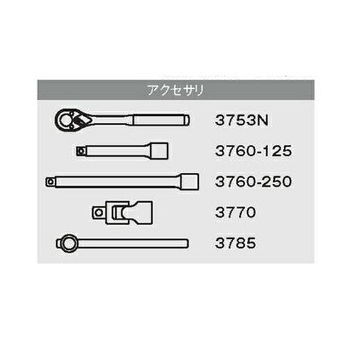 3/8sq ソケットセット 17pcs