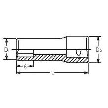 3/8sq 6角ディープソケット