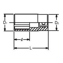 3/8sq 6角セミディープソケット