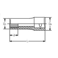 3/8sq 12角ディープソケット
