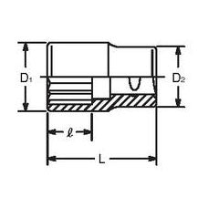 3/8sq 12角スタンダードソケット