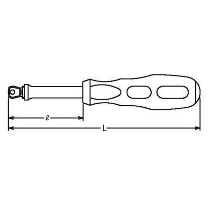 3/8sq オフセット スピンタイプハンドル