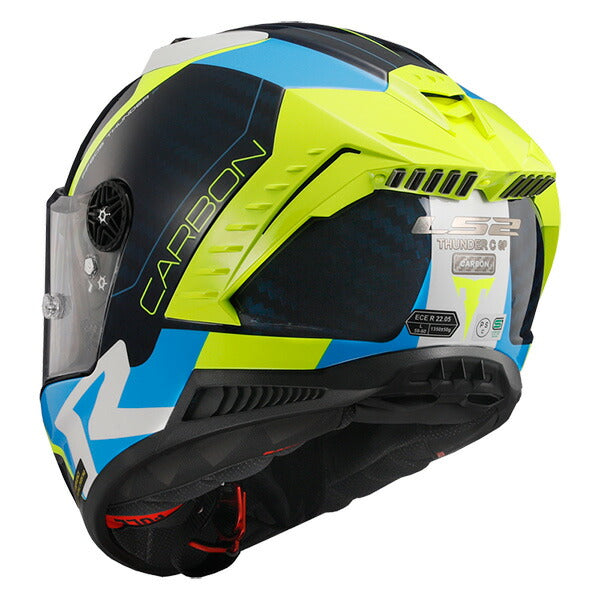 LS2 HELMETS:ヘルメット THUNDER C GP BLUE CARBON YELLOW Lサイズ