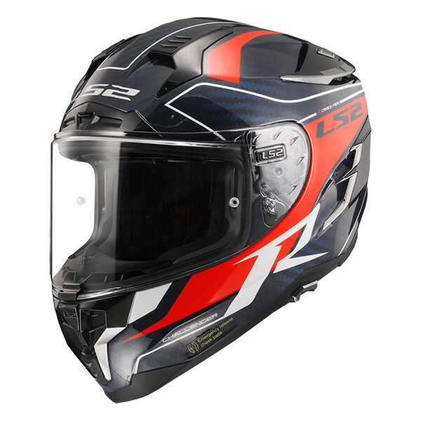 LS2 HELMETS:【国内正規品】CHALLENGER C GT BLUE CARBON RED XXL