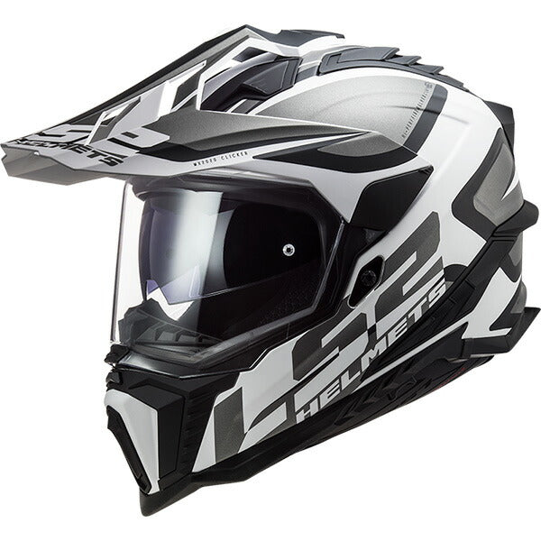 LS2 HELMETS:ヘルメット EXPLORER F MATT BLACK WHITE Sサイズ