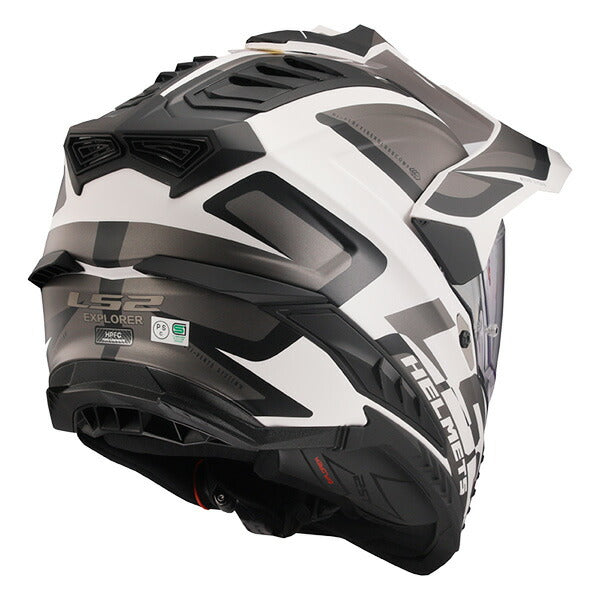 LS2 HELMETS:ヘルメット EXPLORER F MATT BLACK WHITE Mサイズ