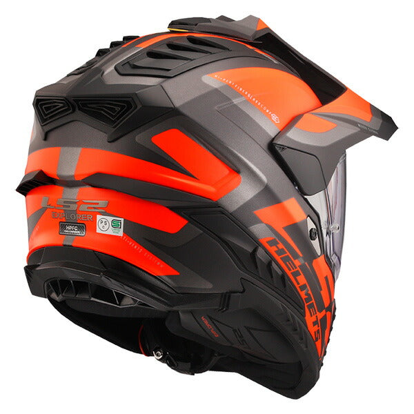 LS2 HELMETS:ヘルメット EXPLORER F MATT BLACK ORANGE Sサイズ