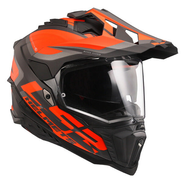 LS2 HELMETS:ヘルメット EXPLORER F MATT BLACK ORANGE Sサイズ