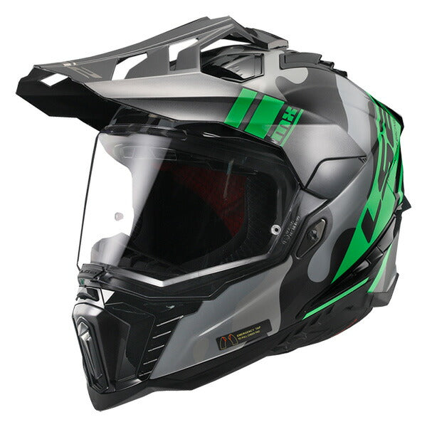 LS2 HELMETS:ヘルメット EXPLORER F CAMO TITANIUM GREEN Sサイズ