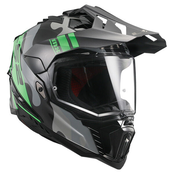 LS2 HELMETS:ヘルメット EXPLORER F CAMO TITANIUM GREEN Mサイズ