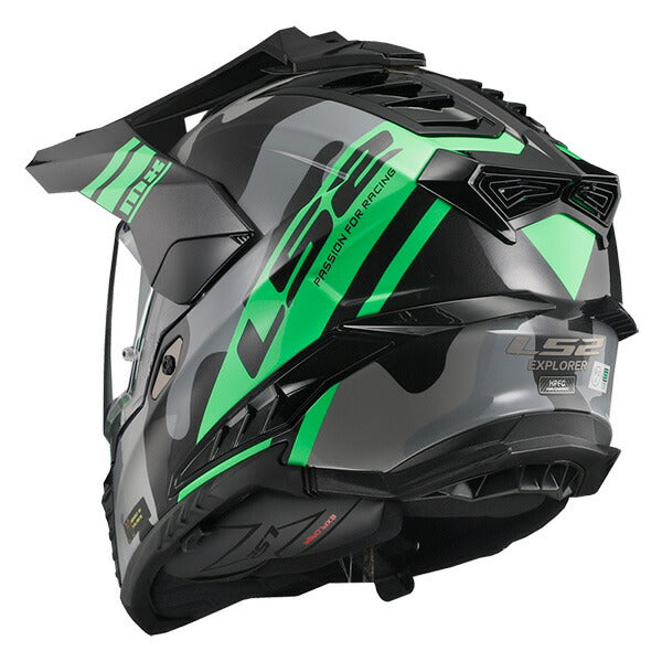 LS2 HELMETS:ヘルメット EXPLORER F CAMO TITANIUM GREEN XLサイズ