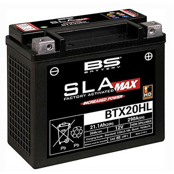 BS（ビーエス）:バッテリー SLA-Max（液入充電済） BTX20HL【4～6営業