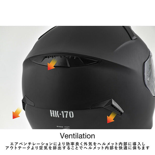 HK-170 FL フルフェイスヘルメット Matt Black L