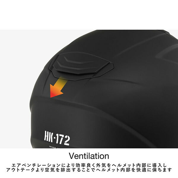 HK-172 FL コンポジット FRP ジェットヘルメット Matt Black M