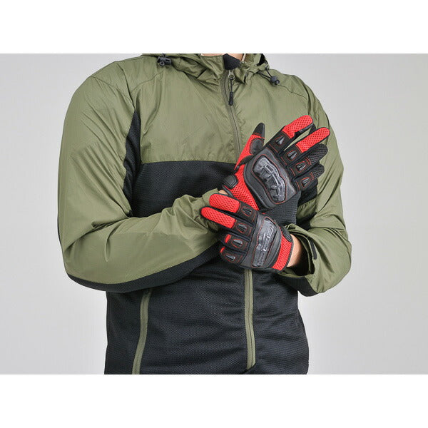 DG-003 カーボンメッシュグローブ レッド