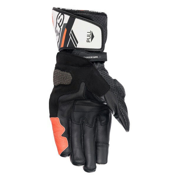 SP-8 v3 LEATHER GLOVE  1231 BLACK WHITE RED FLUO  XL