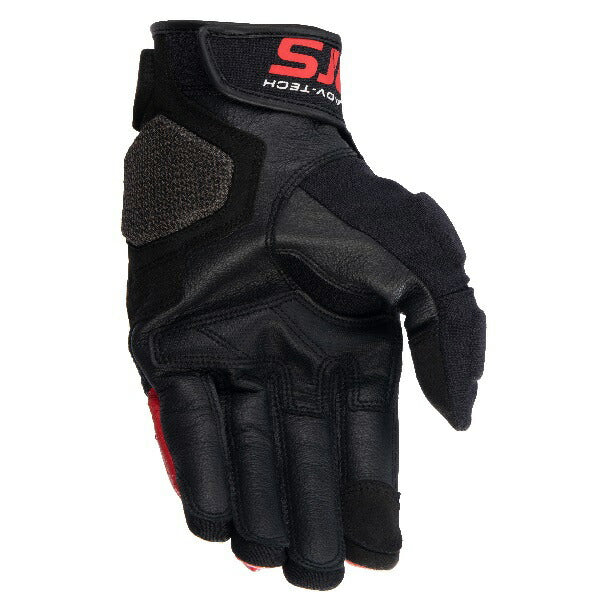 HALO LEATHER GLOVES  1304 BLACK WHITE BRIGHT RED  L