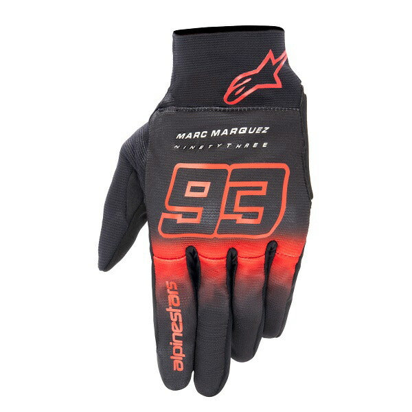 ARAGON GLOVE  1342 BLACK BRIGHT RED WHITE  S