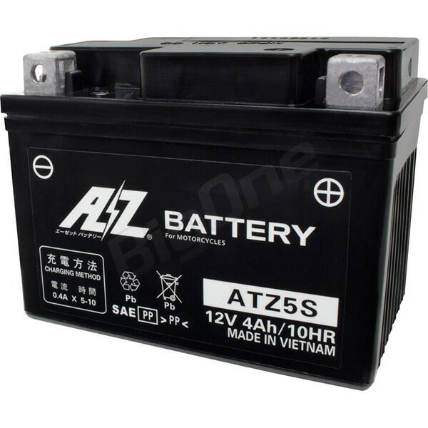 ATZ5S モーターサイクル用　鉛バッテリー　液入り充電済み