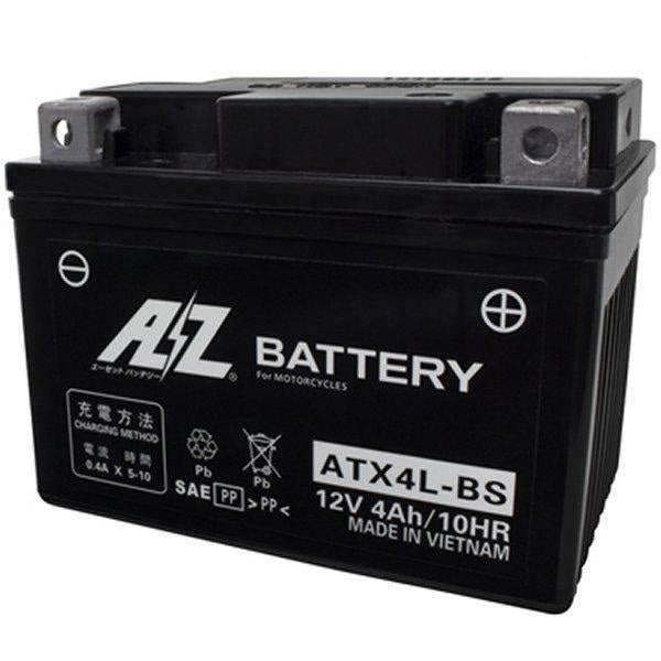 ATX4L-BS モーターサイクル用　鉛バッテリー　液入り充電済み