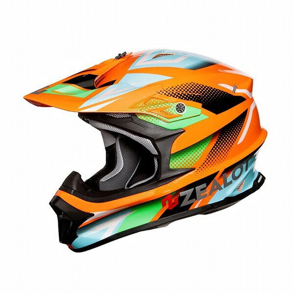 ZEALOT ﾍﾙﾒｯﾄ MadJumper2 GRAPHIC ORANGE/BLUE #M