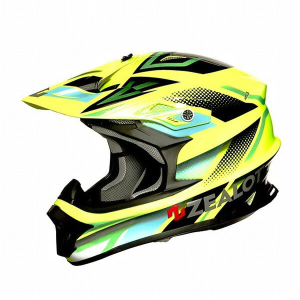 ZEALOT ﾍﾙﾒｯﾄ MadJumper2 GRAPHIC FLUO YELLOW/BLK-GREEN #S