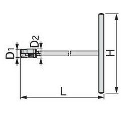 T形フレックスレンチ (ボール式)