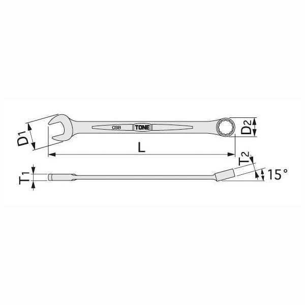 TONE（トネ）:コンビネーションスパナ （インチ） CSB-42【4～6営業日